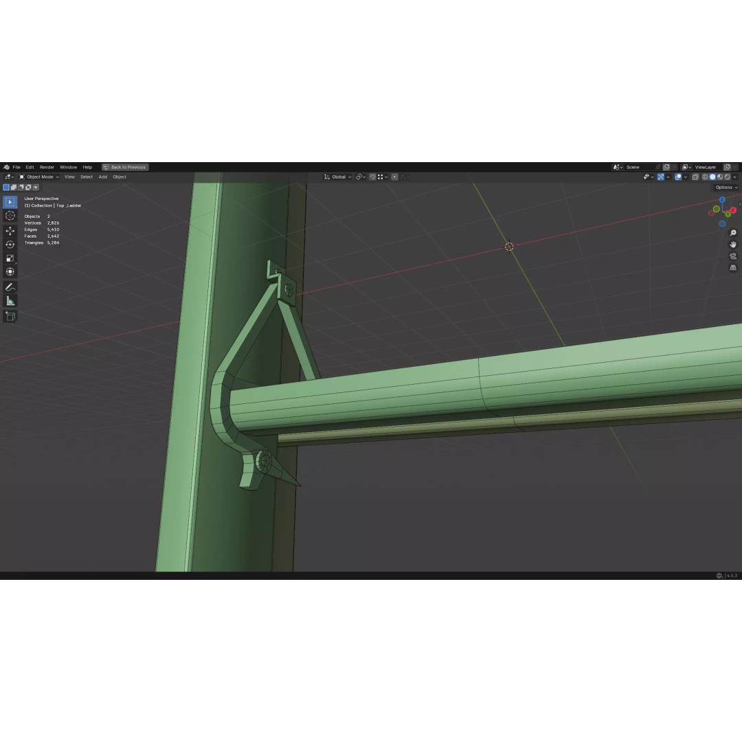 Ladder 3D Model – Low Poly PBR Game Asset, FBX, OBJ - View 49