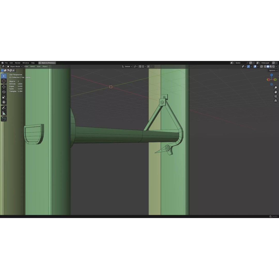 Ladder 3D Model – Low Poly PBR Game Asset, FBX, OBJ - View 50