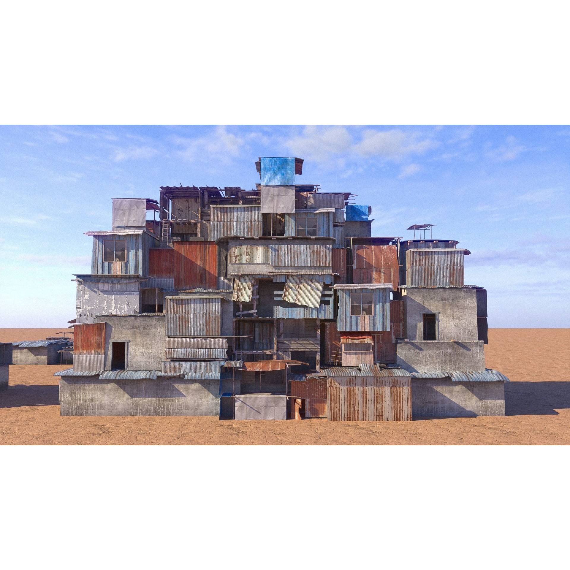 Shantytown Modules - Low-Poly Game-Ready 3D Model - View 10