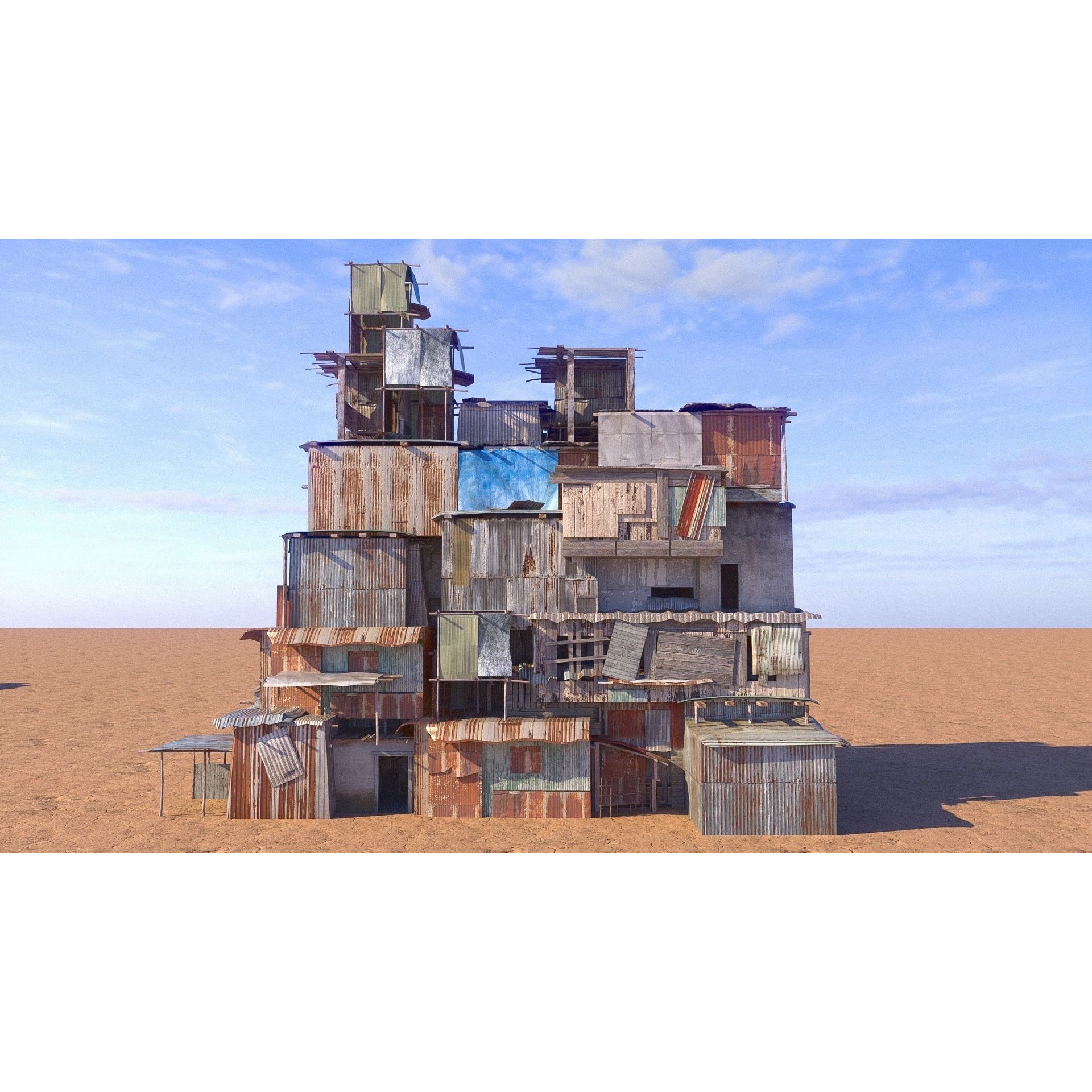 Shantytown Modules - Low-Poly Game-Ready 3D Model - View 11