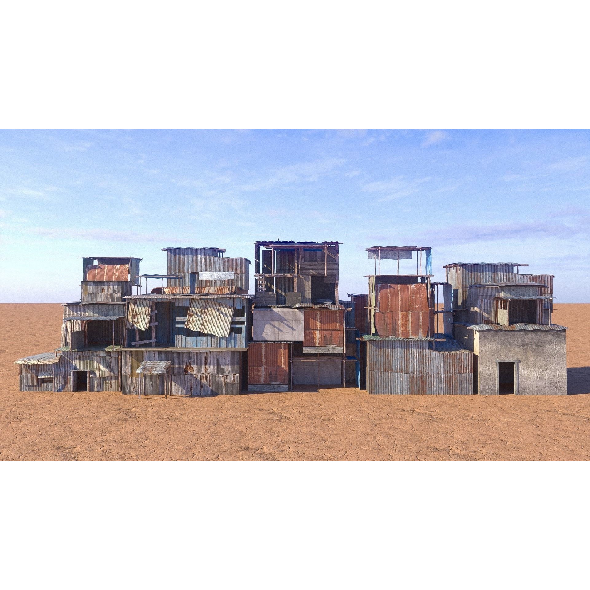 Shantytown Modules - Low-Poly Game-Ready 3D Model - View 13