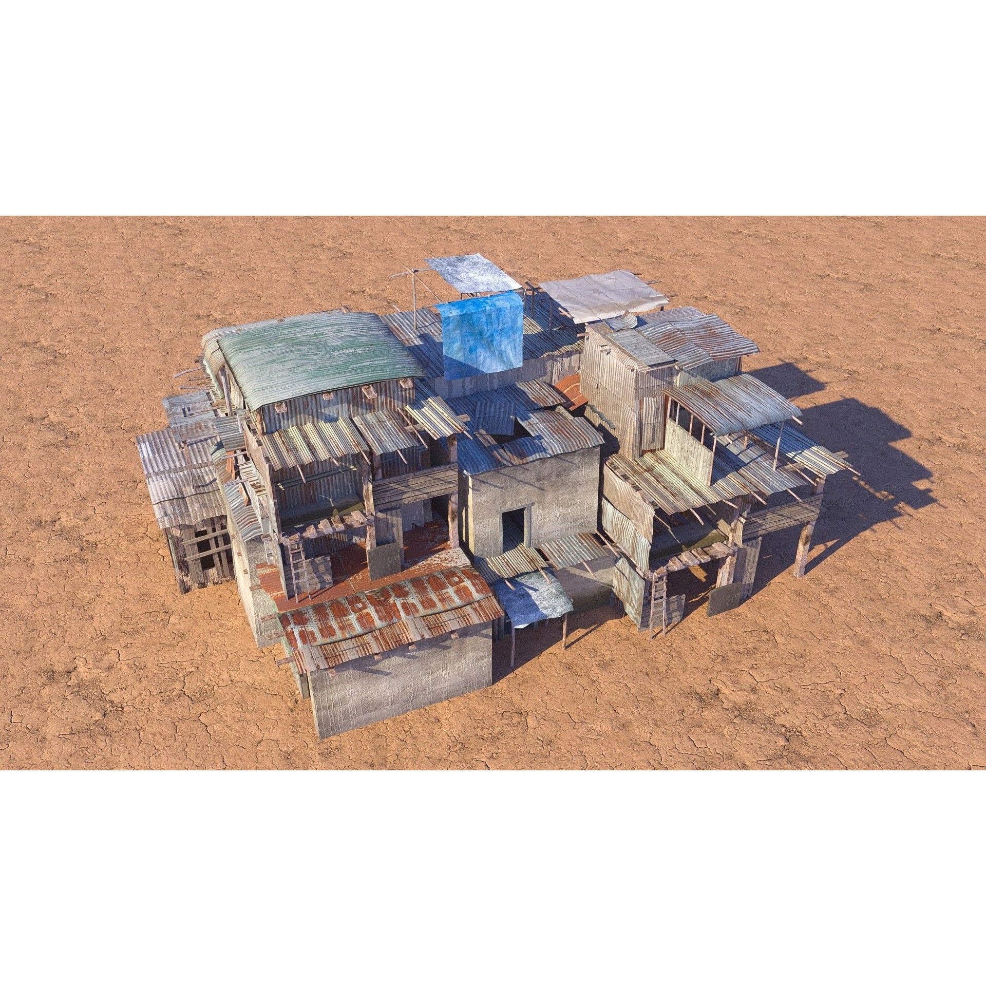 Shantytown Modules - Low-Poly Game-Ready 3D Model - View 14