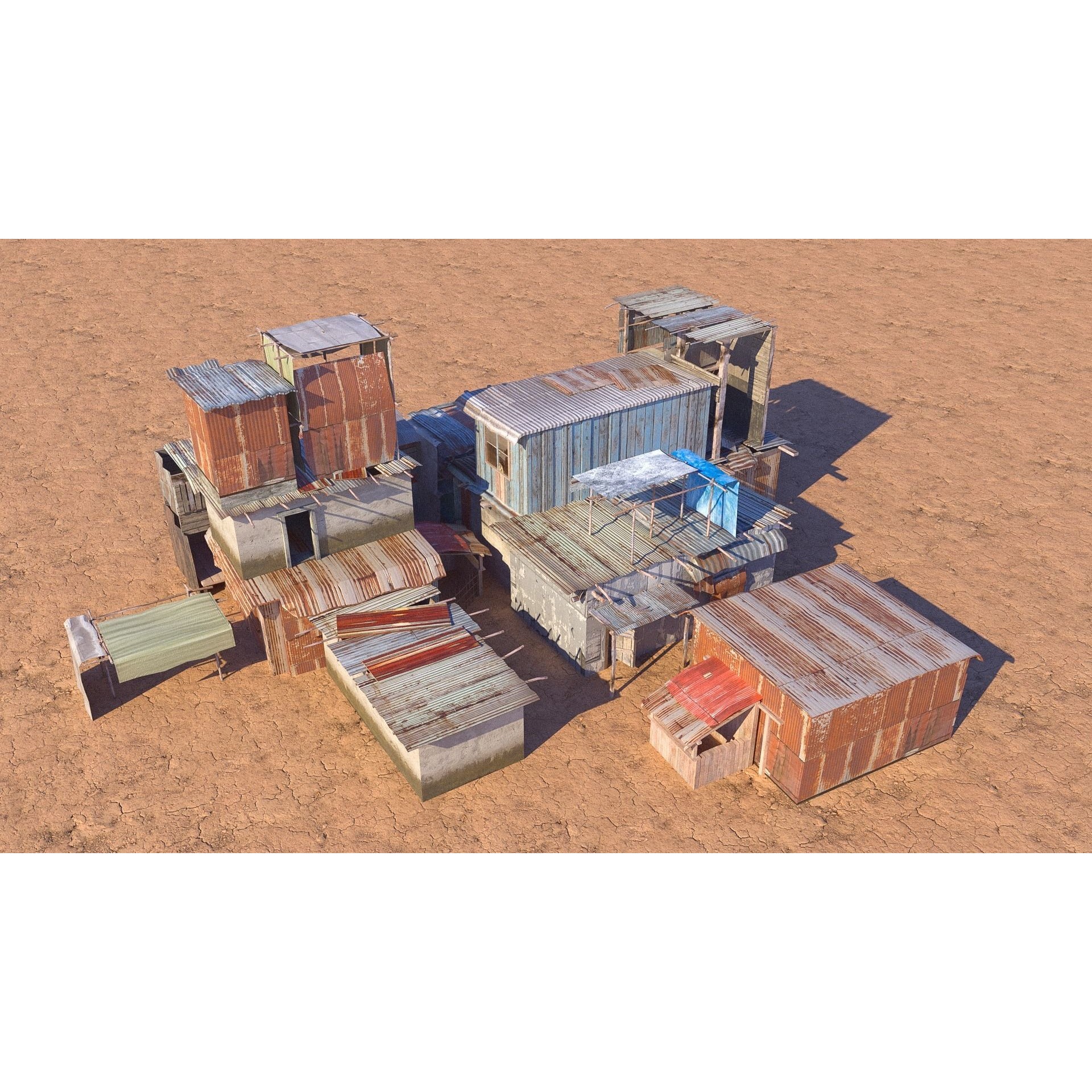 Shantytown Modules - Low-Poly Game-Ready 3D Model - View 16