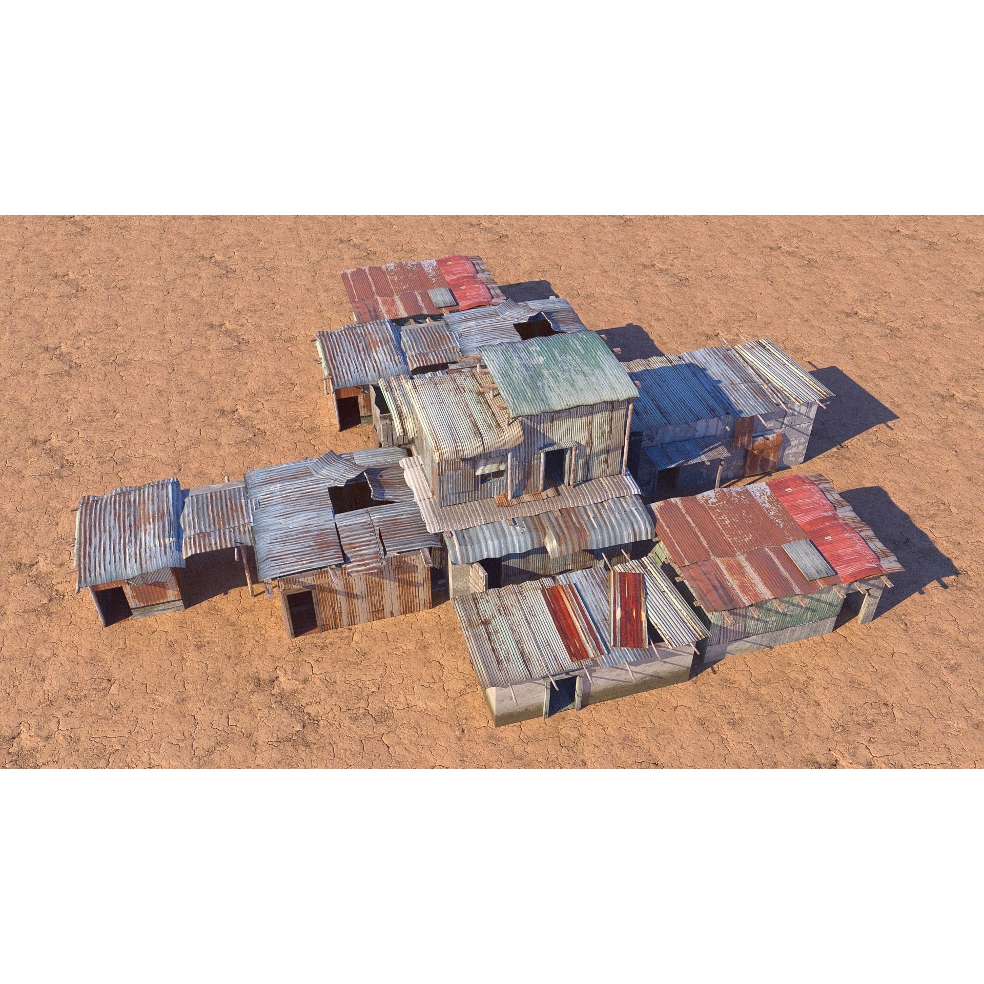 Shantytown Modules - Low-Poly Game-Ready 3D Model - View 17