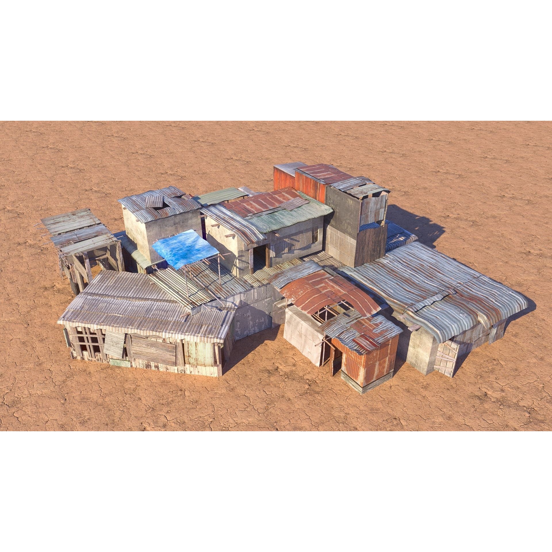 Shantytown Modules - Low-Poly Game-Ready 3D Model - View 18
