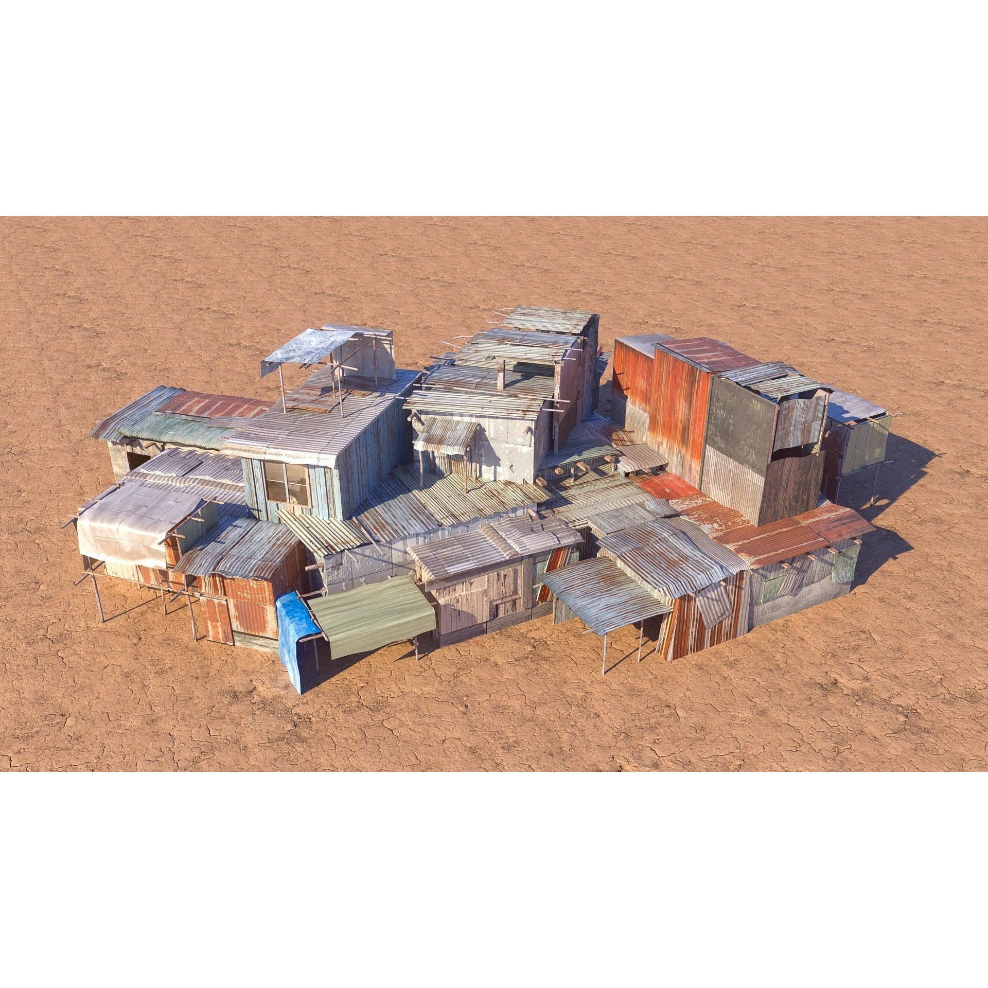 Shantytown Modules - Low-Poly Game-Ready 3D Model - View 19