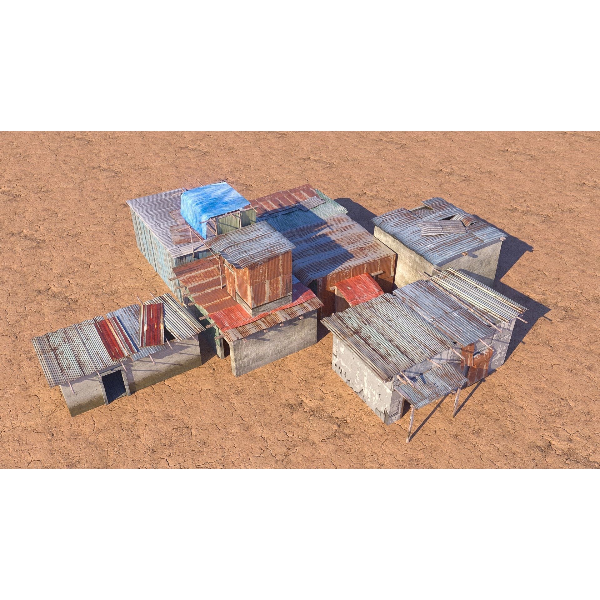 Shantytown Modules - Low-Poly Game-Ready 3D Model - View 20
