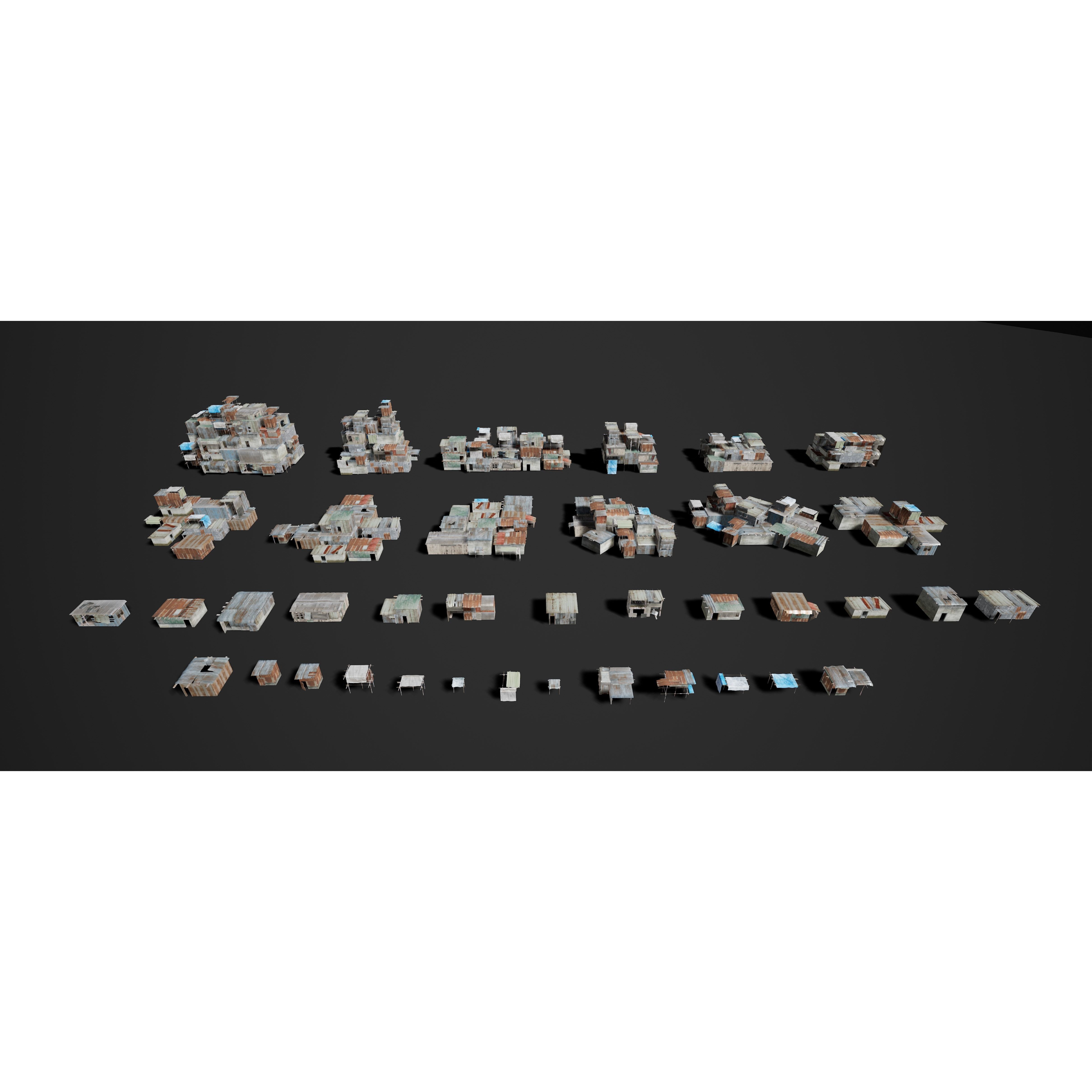 Shantytown Modules - Low-Poly Game-Ready 3D Model - View 23