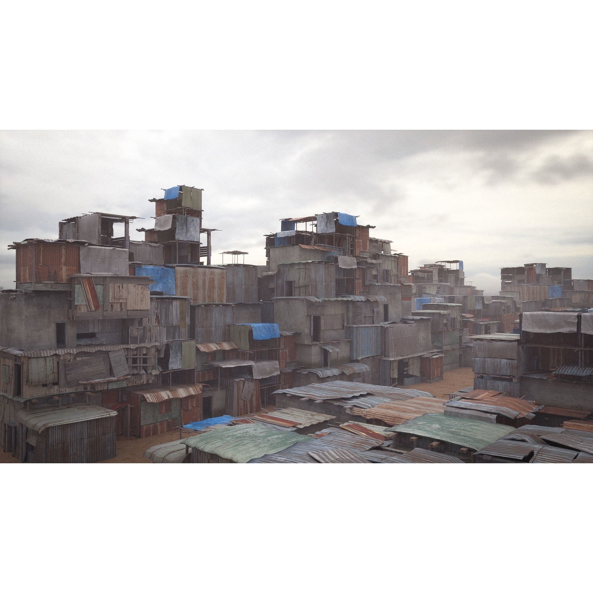 Shantytown Modules - Low-Poly Game-Ready 3D Model - View 3