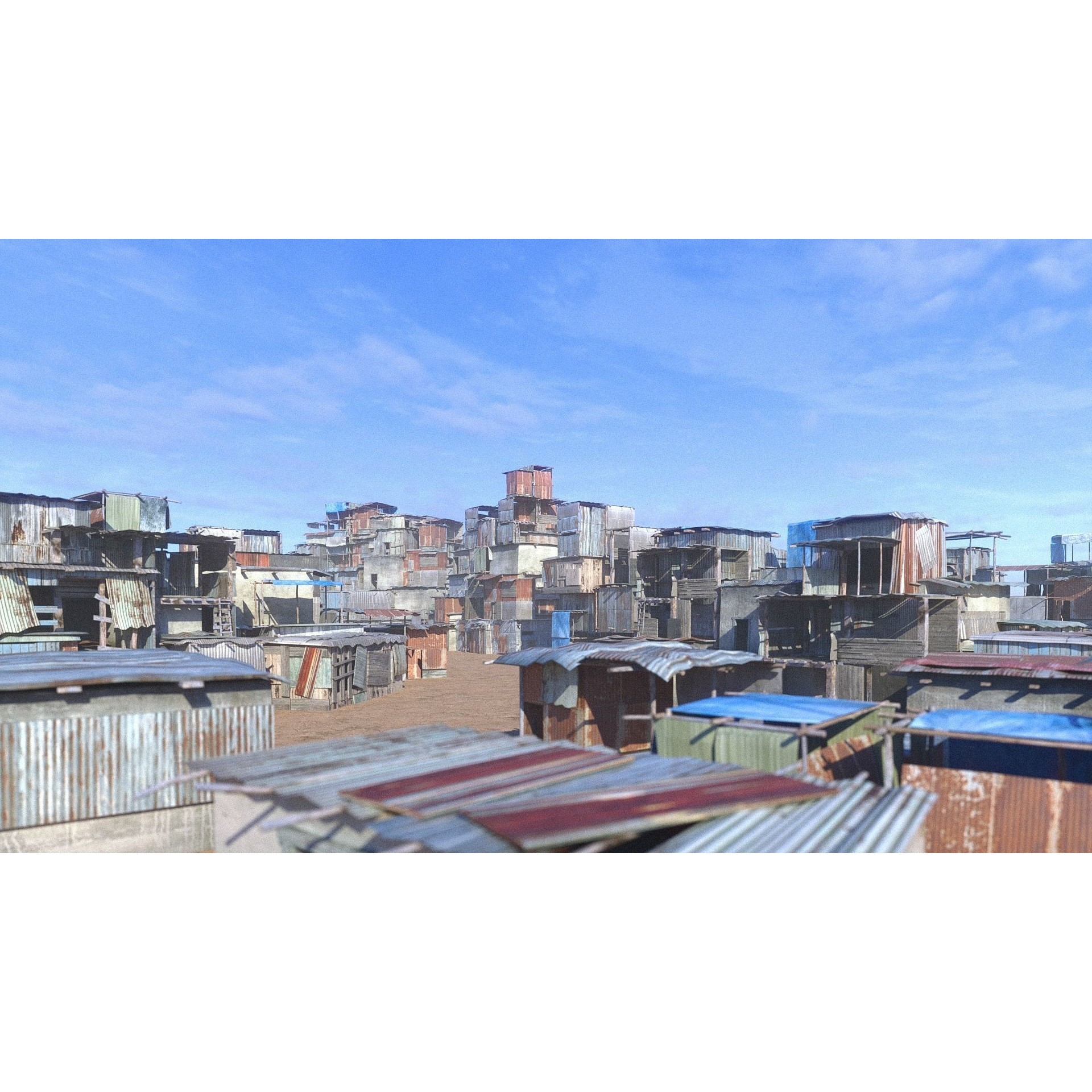 Shantytown Modules - Low-Poly Game-Ready 3D Model - View 4