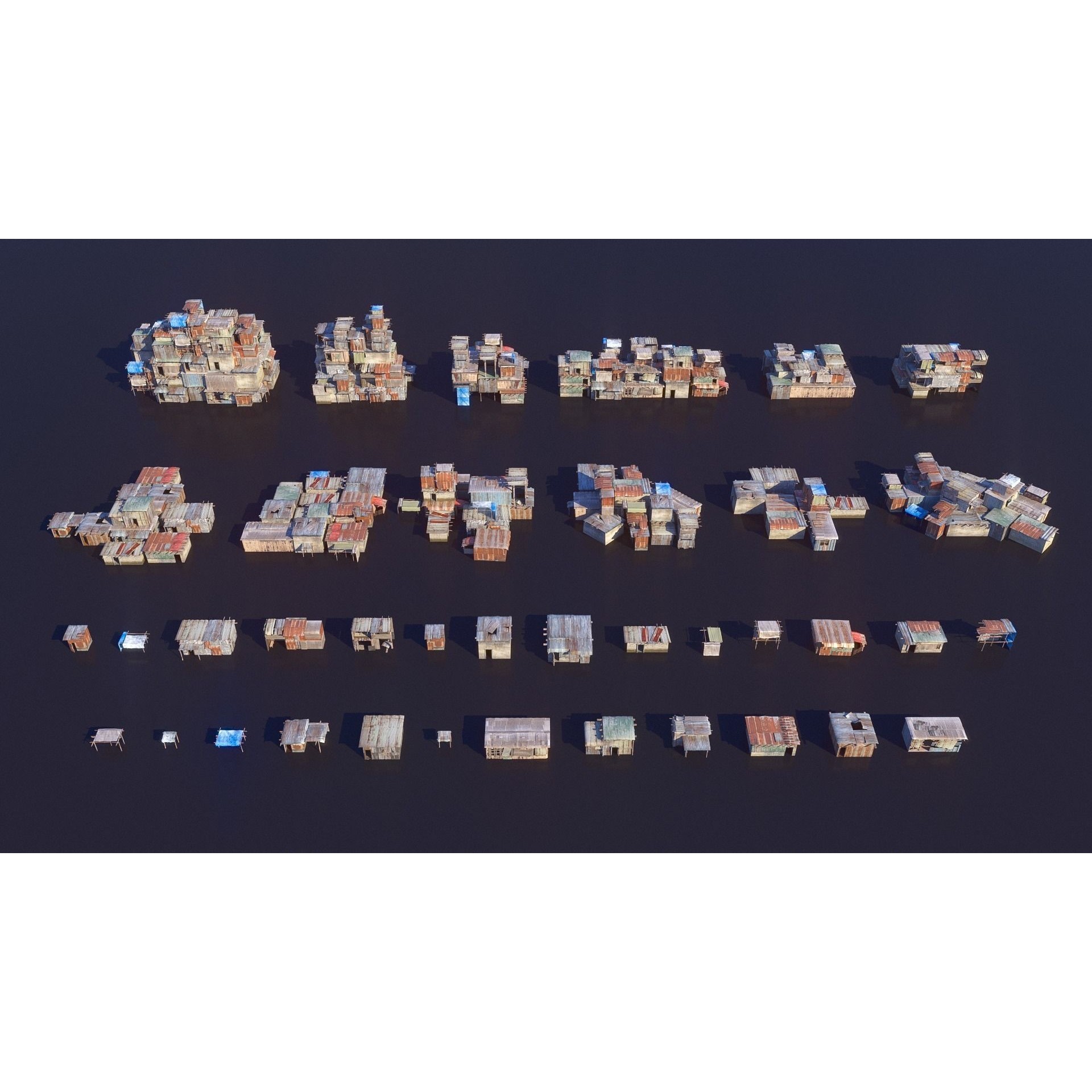Shantytown Modules - Low-Poly Game-Ready 3D Model - View 6