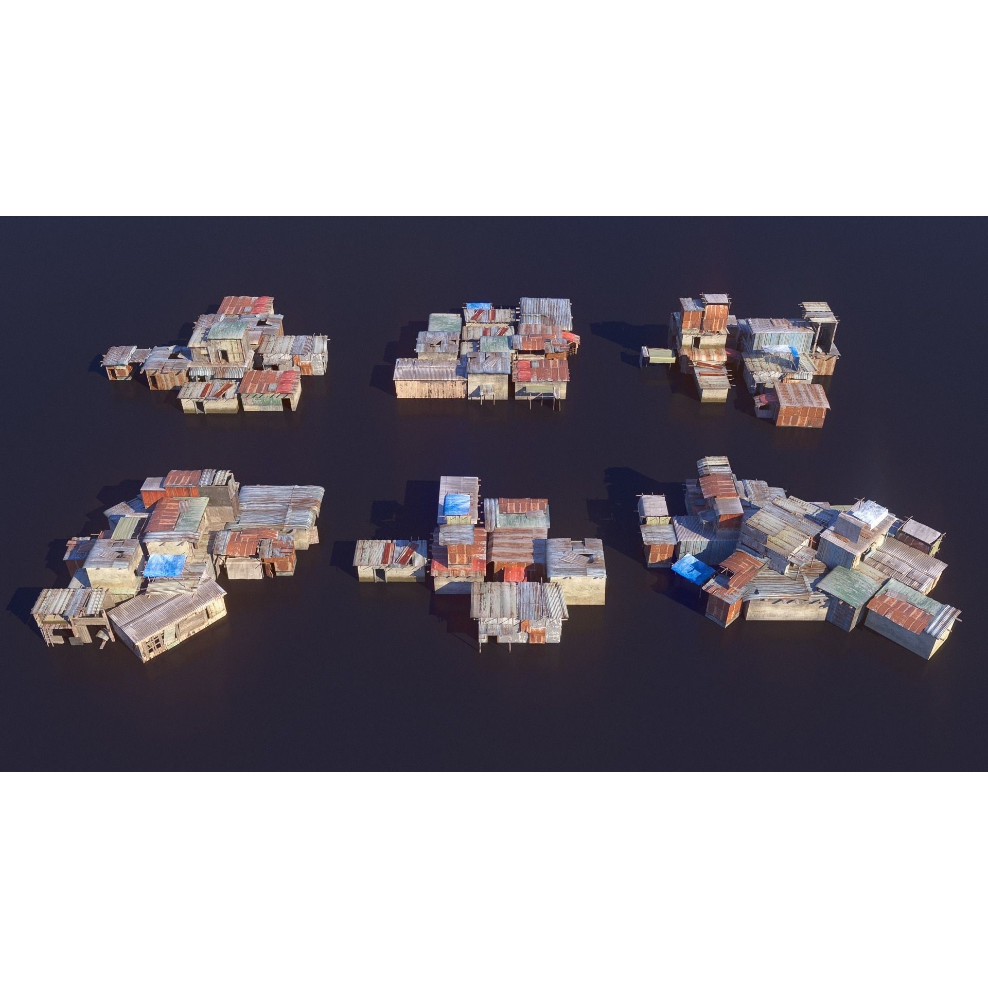 Shantytown Modules - Low-Poly Game-Ready 3D Model - View 8