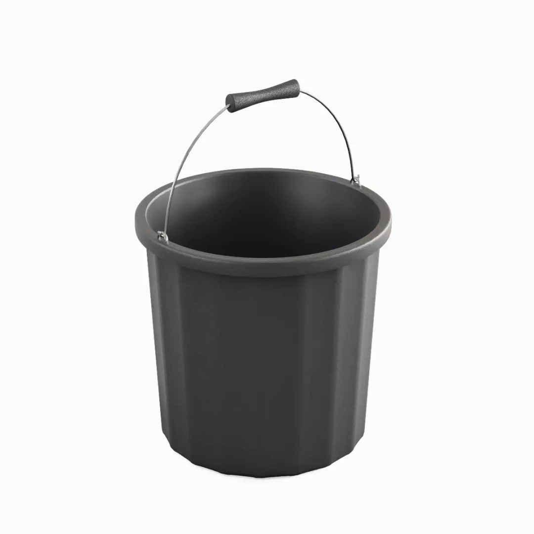 Industrial Plastic Bucket 3D Model – Mid Poly PBR Asset, FBX, OBJ, Blender - View 2