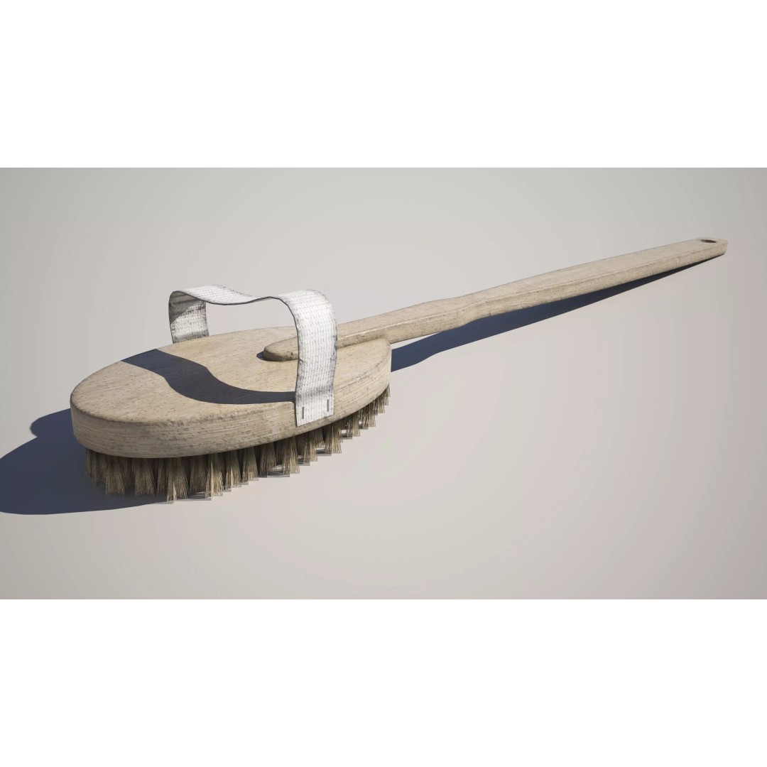Brush Variations 3D Model – Low Poly PBR Household Tools, FBX - View 5