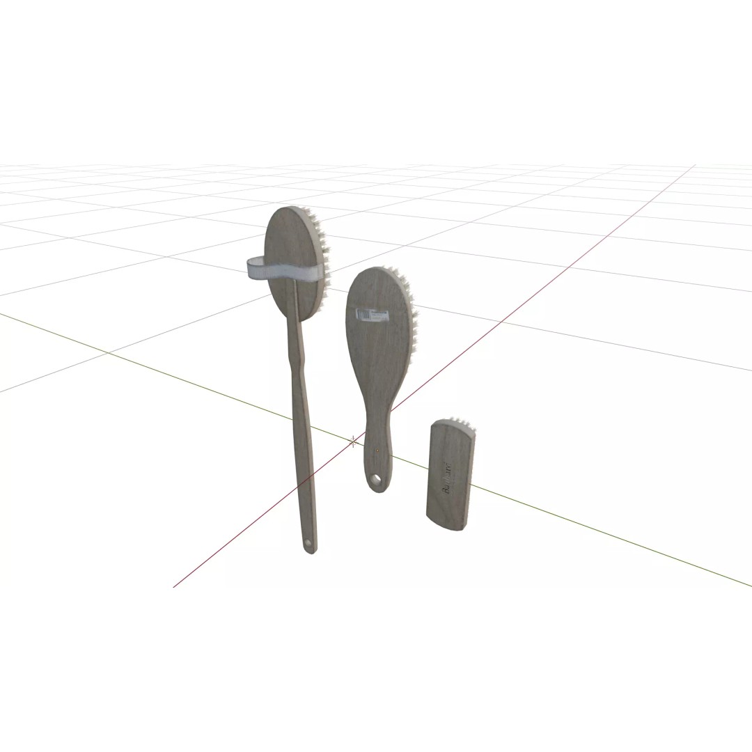 Brush Variations 3D Model – Low Poly PBR Household Tools, FBX - View 7