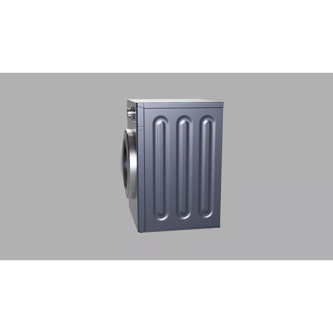 Graphite Gray Washing Machine 3D Model – Low Poly PBR Kitchen Asset, FBX - View 6