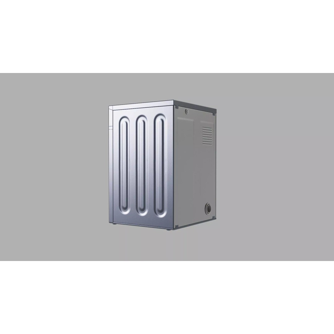 Graphite Gray Washing Machine 3D Model – Low Poly PBR Kitchen Asset, FBX - View 7