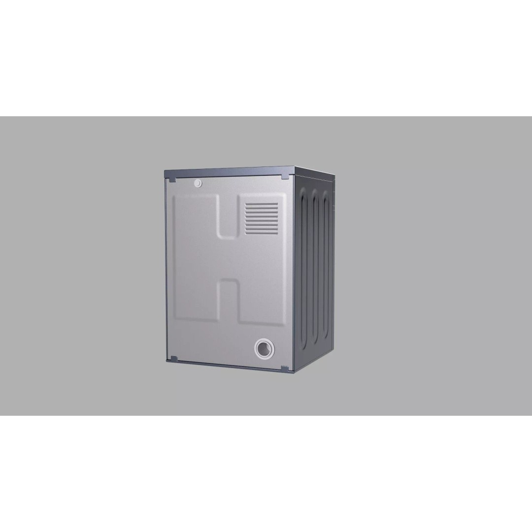 Graphite Gray Washing Machine 3D Model – Low Poly PBR Kitchen Asset, FBX - View 8