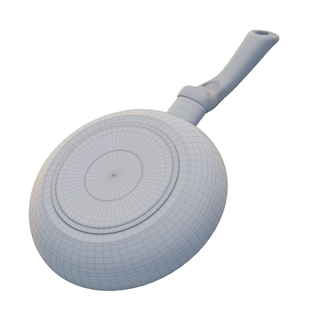 Fry Pan 3D Model – Low Poly Kitchenware, PBR, Blender, FBX