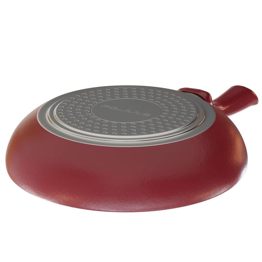 Fry Pan 3D Model – Low Poly Kitchenware, PBR, Blender, FBX - View 5
