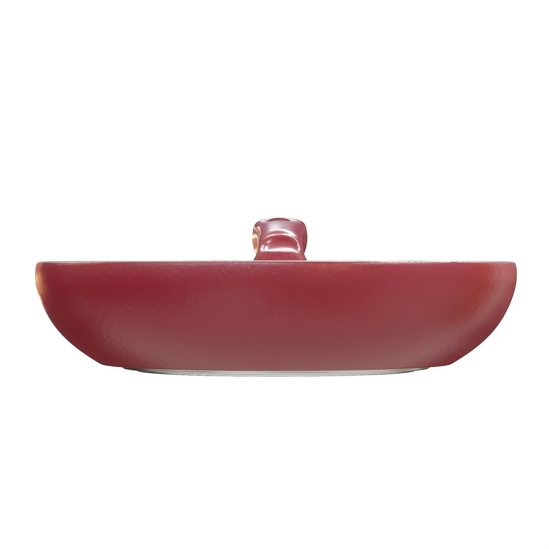 Fry Pan 3D Model – Low Poly Kitchenware, PBR, Blender, FBX - View 8