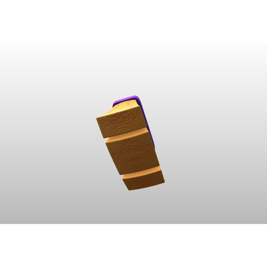Cleaning Brush 3D Model – Cartoon Style Household Tool, FBX & OBJ - View 27