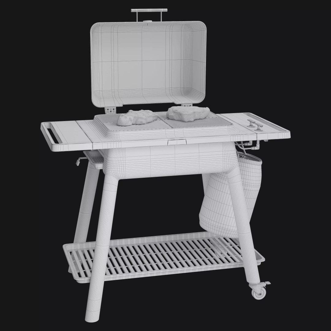 BORK G611 Gas Grill 3D Model – PBR Textured, FBX, OBJ Formats