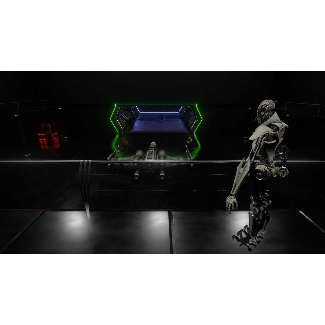 Star Wars Hangar Bay 3D Model – Low Poly Interior Asset, FBX - View 11