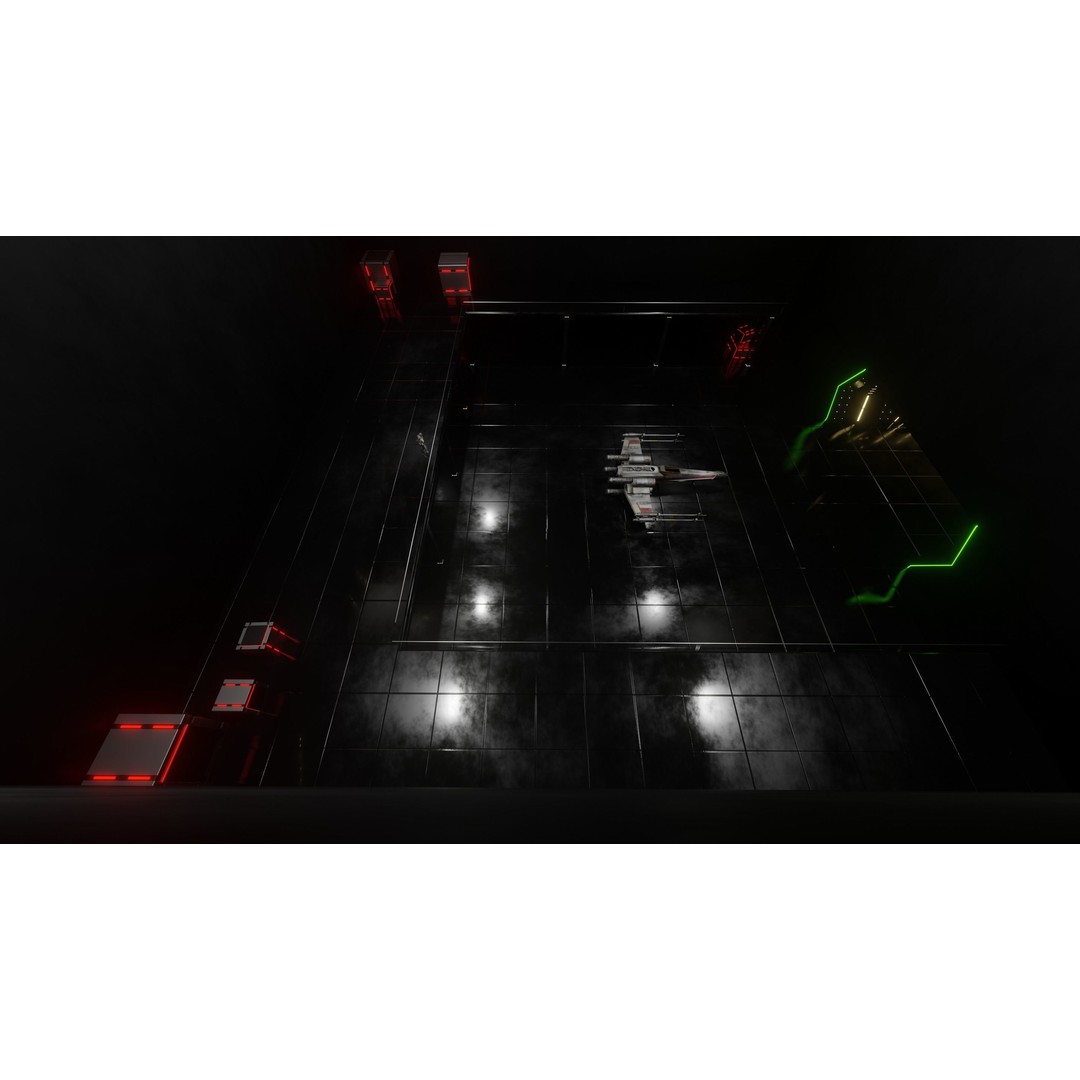 Star Wars Hangar Bay 3D Model – Low Poly Interior Asset, FBX - View 12