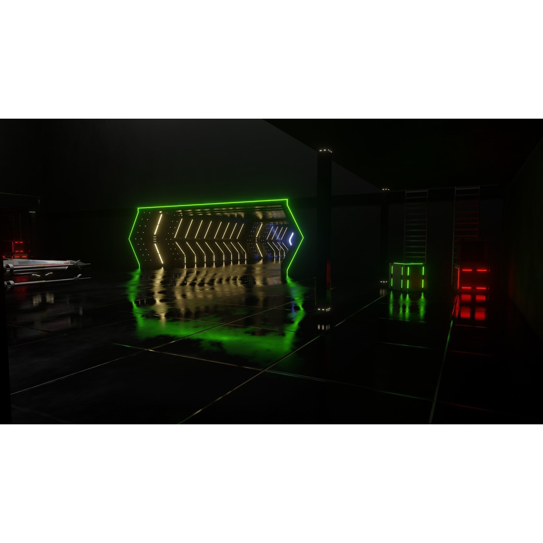 Star Wars Hangar Bay 3D Model – Low Poly Interior Asset, FBX - View 13