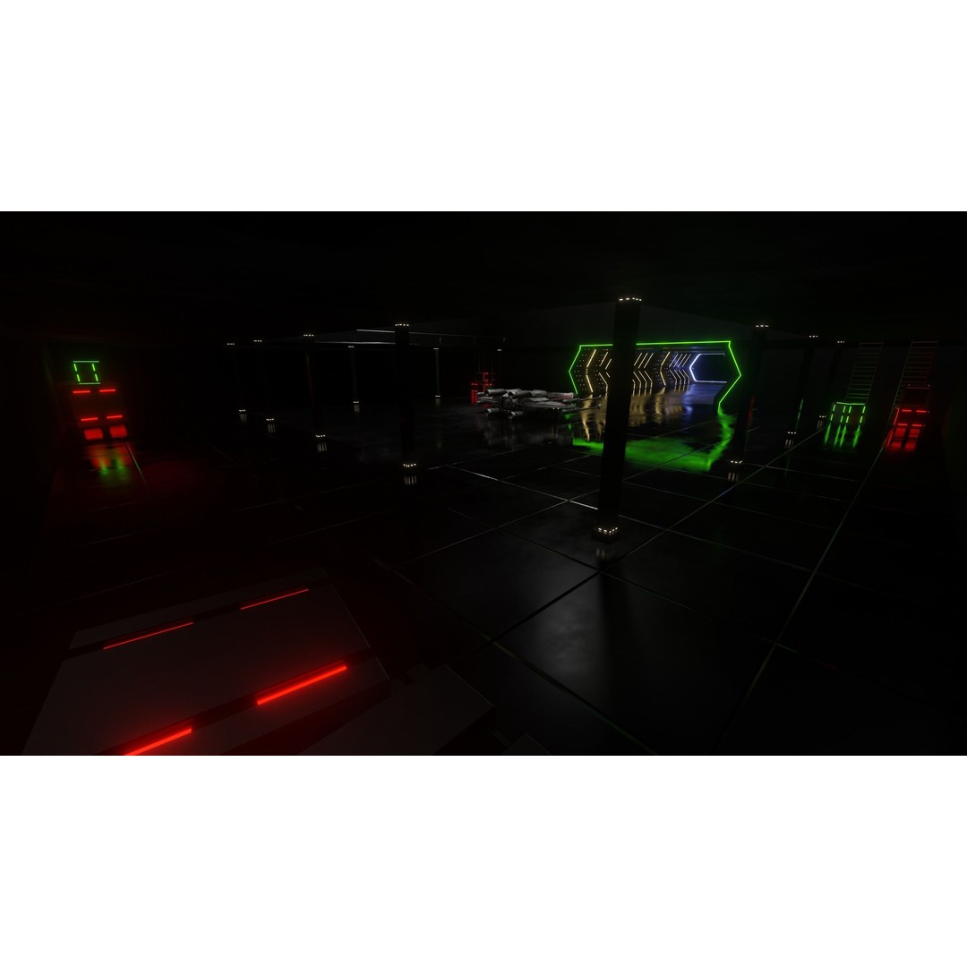 Star Wars Hangar Bay 3D Model – Low Poly Interior Asset, FBX - View 14