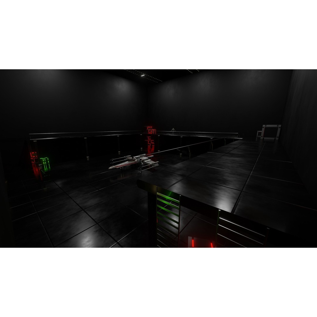 Star Wars Hangar Bay 3D Model – Low Poly Interior Asset, FBX - View 15