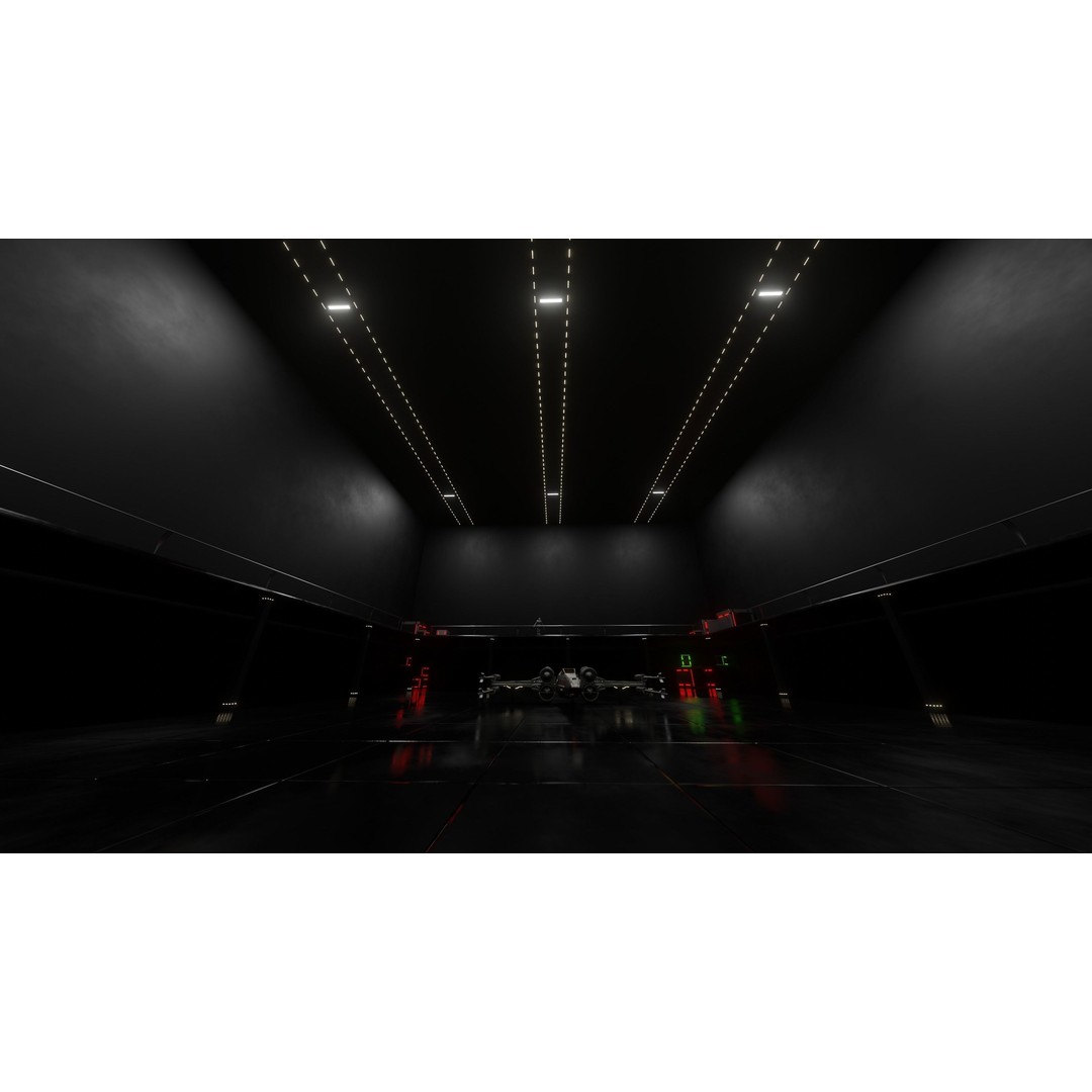 Star Wars Hangar Bay 3D Model – Low Poly Interior Asset, FBX - View 16