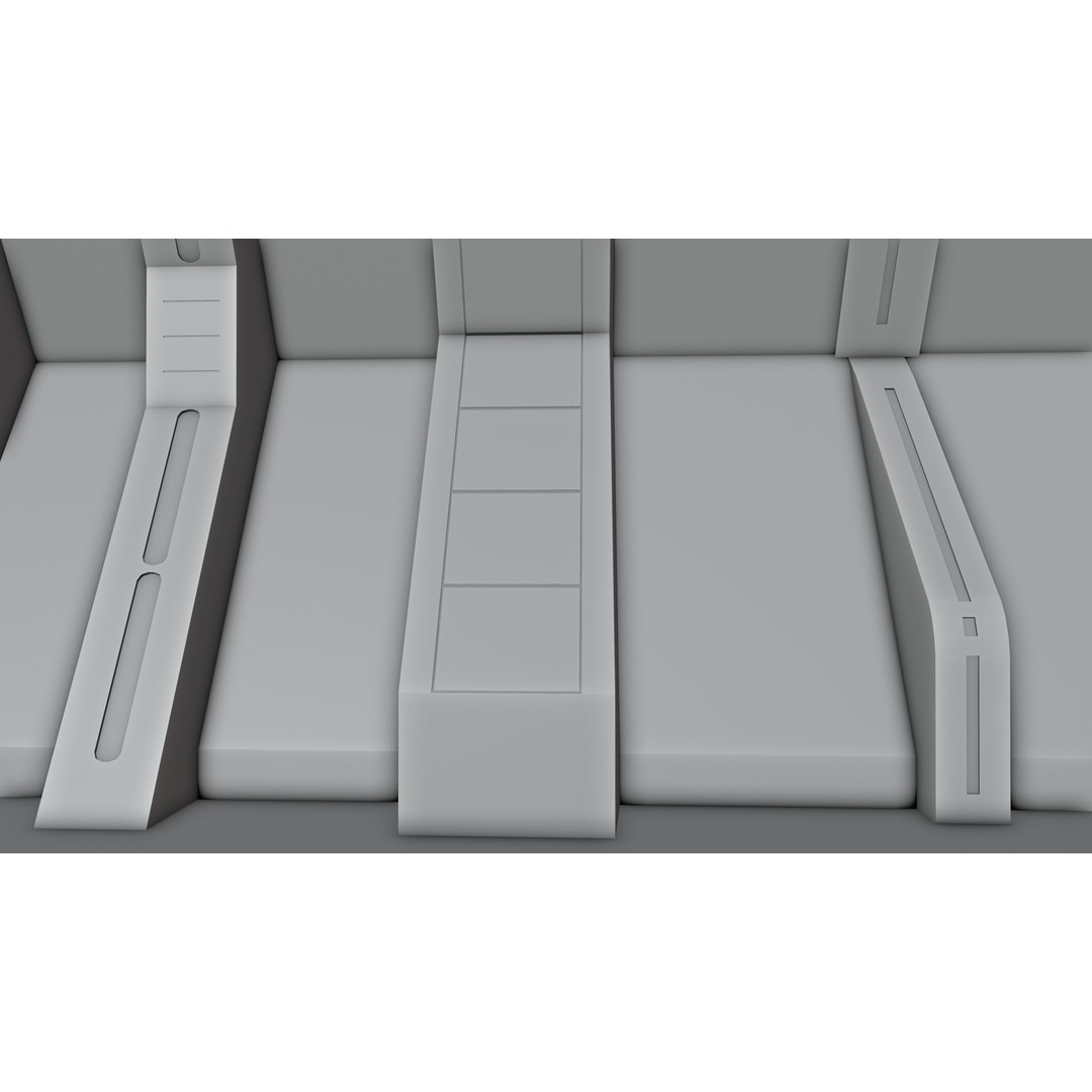 Star Wars Hangar Bay 3D Model – Low Poly Interior Asset, FBX - View 22