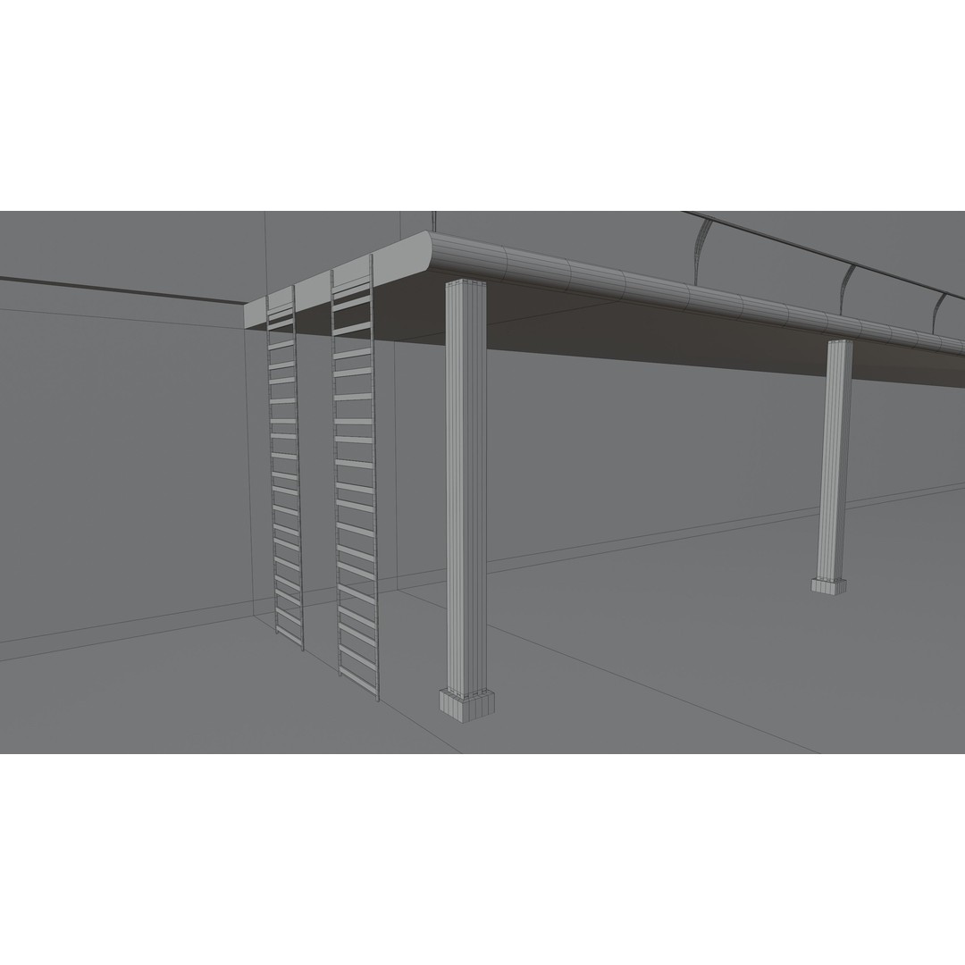 Star Wars Hangar Bay 3D Model – Low Poly Interior Asset, FBX - View 33