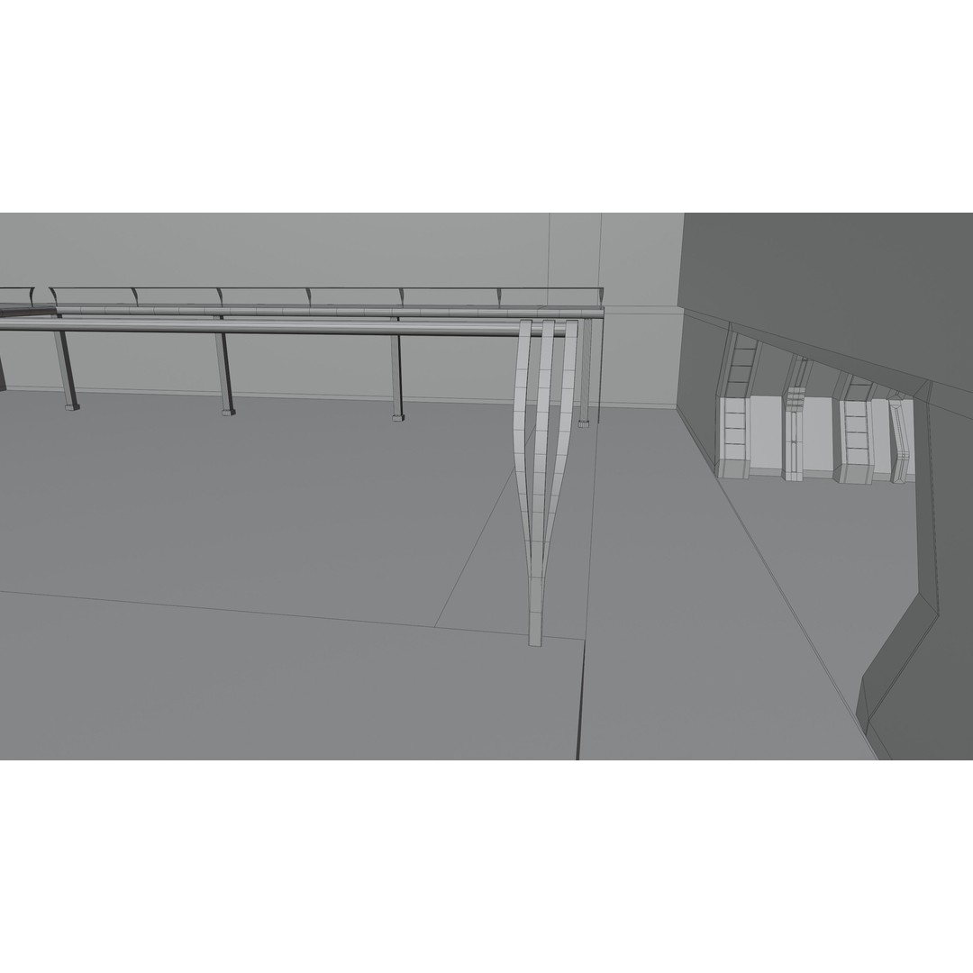Star Wars Hangar Bay 3D Model – Low Poly Interior Asset, FBX - View 34