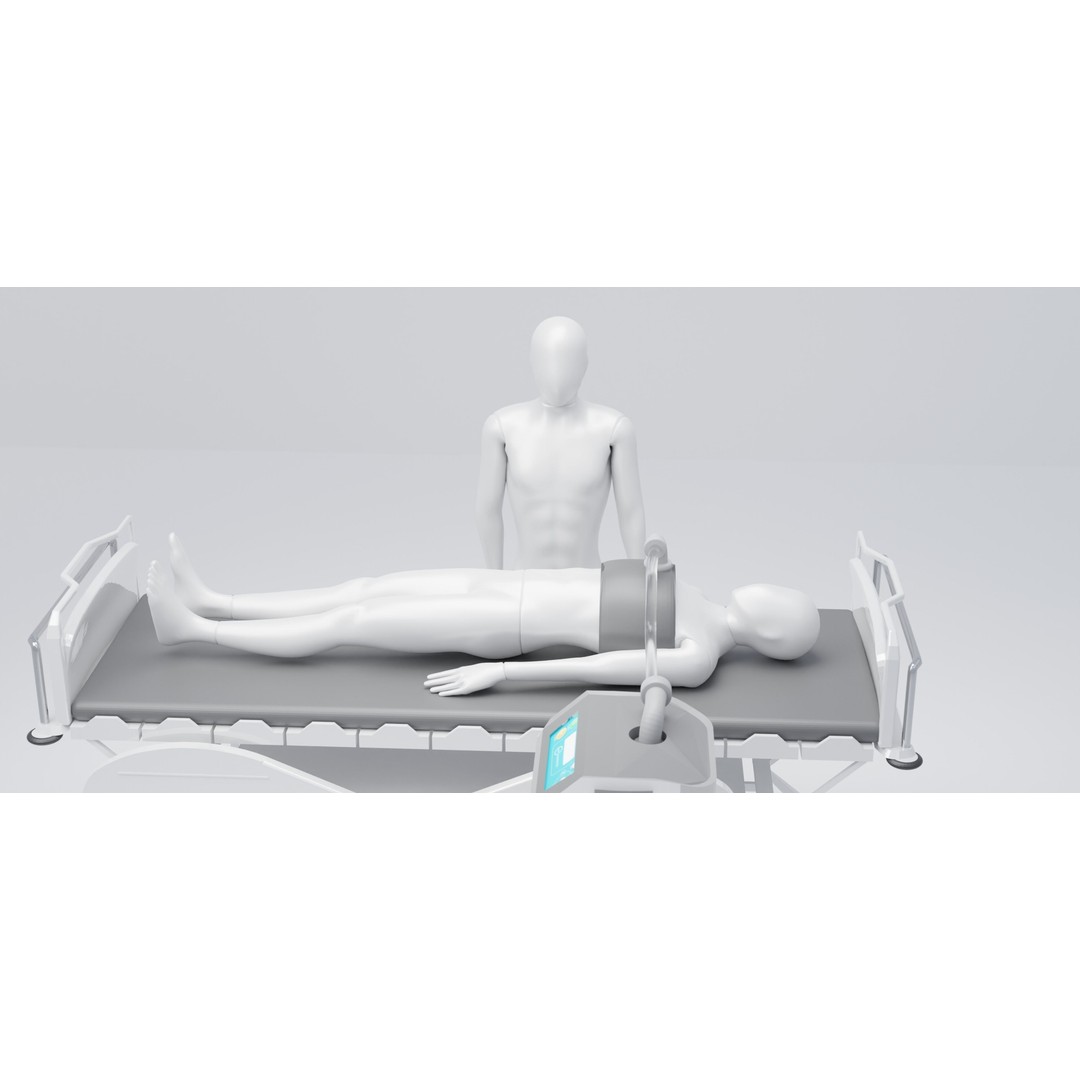 Hospital Bed 3D Model – Advanced Medical Equipment with Dual Ventilators - View 6