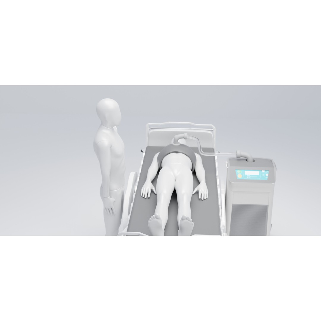 Hospital Bed 3D Model – Advanced Medical Equipment with Dual Ventilators - View 8