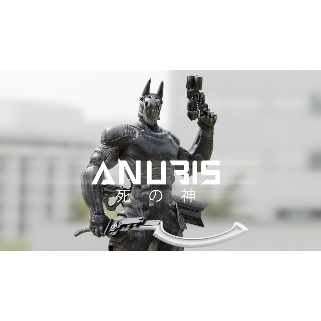 Anubis 3D Model – Low Poly Rigged Character with PBR Textures, FBX