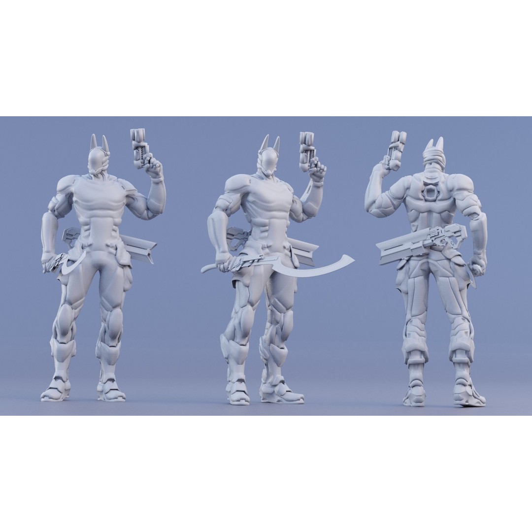 Anubis 3D Model – Low Poly Rigged Character with PBR Textures, FBX - View 17
