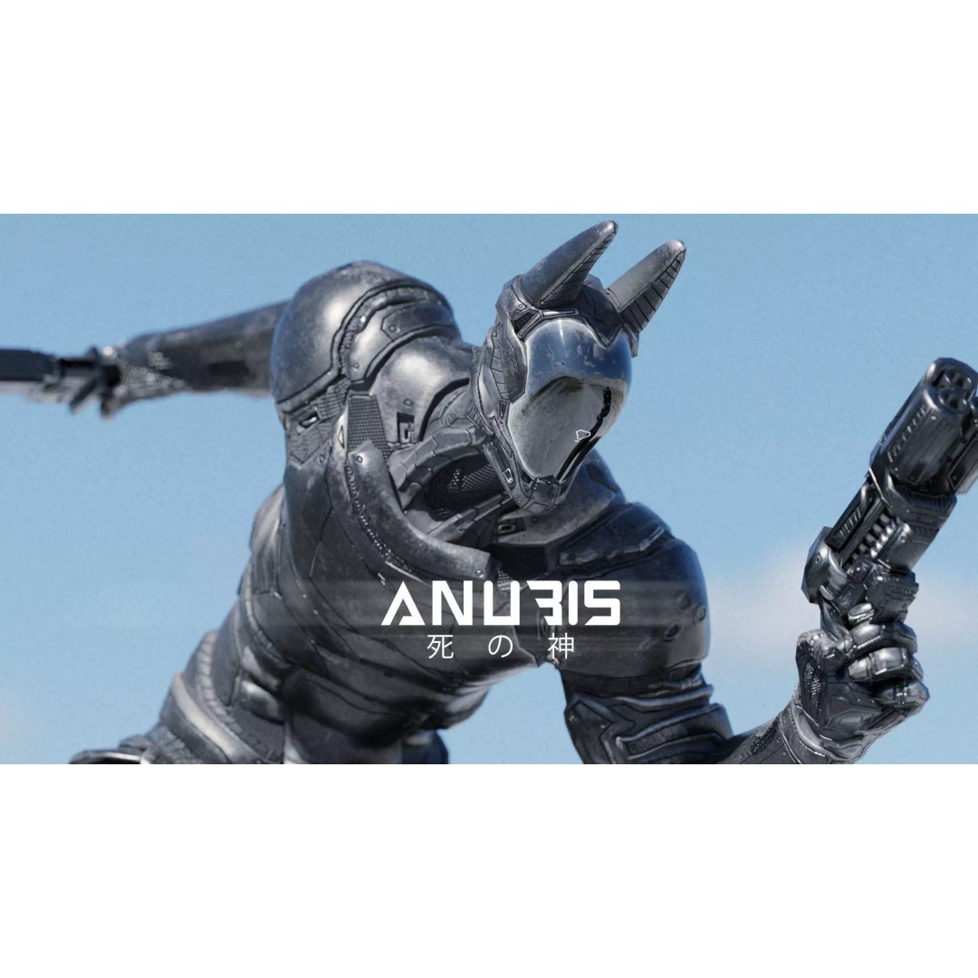 Anubis 3D Model – Low Poly Rigged Character with PBR Textures, FBX - View 2