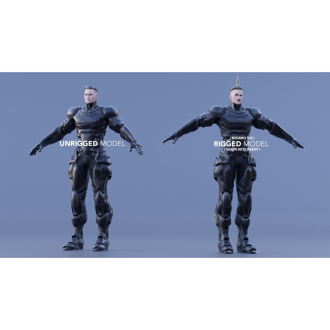 Anubis 3D Model – Low Poly Rigged Character with PBR Textures, FBX - View 50