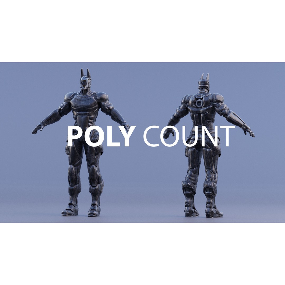Anubis 3D Model – Low Poly Rigged Character with PBR Textures, FBX - View 51