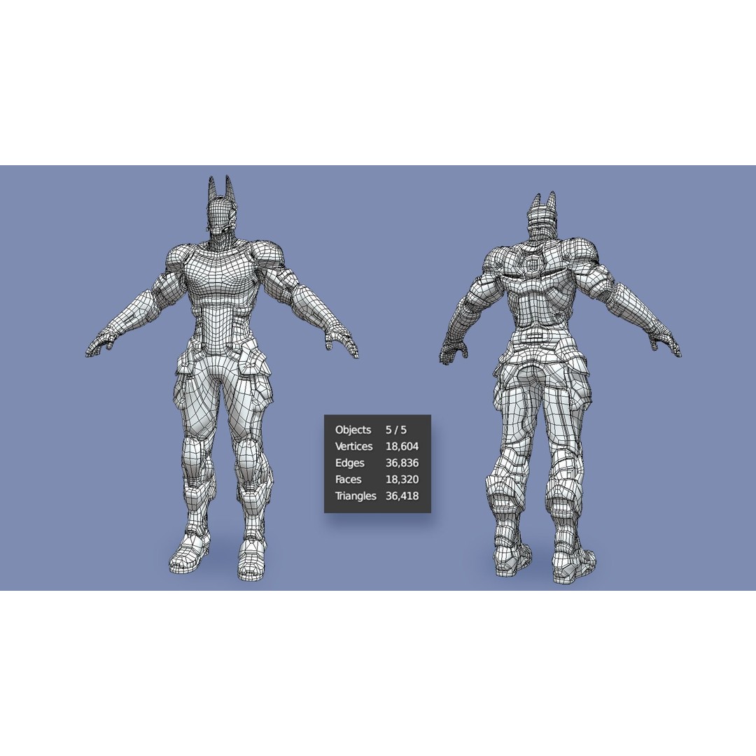 Anubis 3D Model – Low Poly Rigged Character with PBR Textures, FBX - View 53