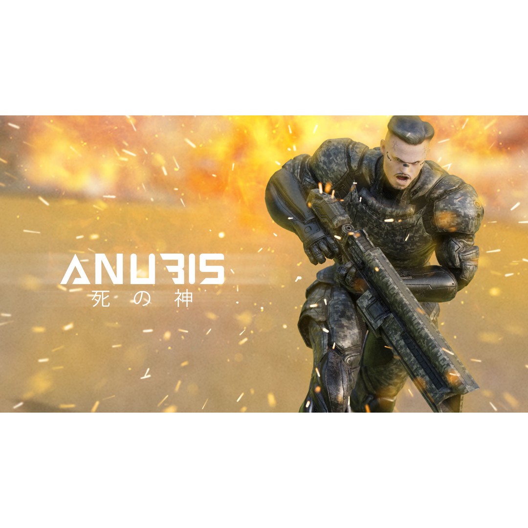 Anubis 3D Model – Low Poly Rigged Character with PBR Textures, FBX - View 6