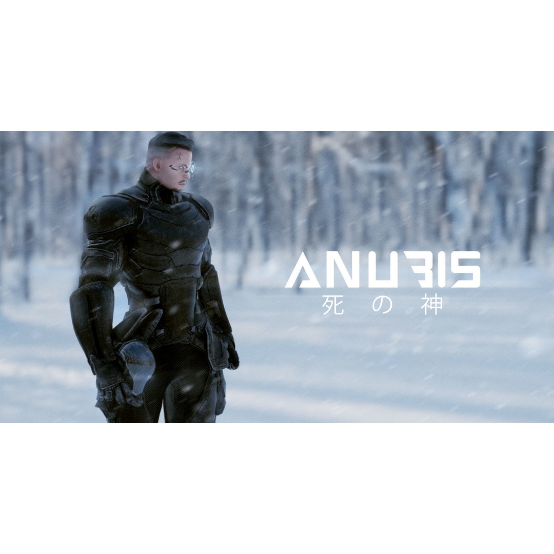 Anubis 3D Model – Low Poly Rigged Character with PBR Textures, FBX - View 7