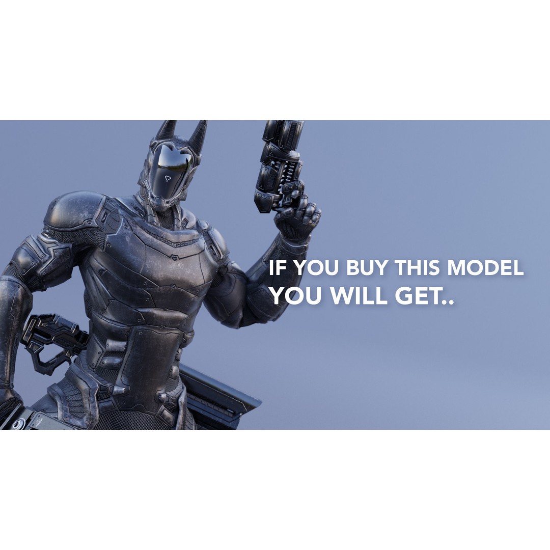 Anubis 3D Model – Low Poly Rigged Character with PBR Textures, FBX - View 8