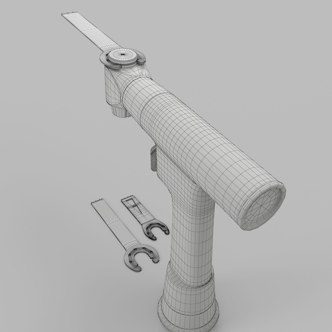 Surgical Drill 3D Model – Medical Device with PBR Textures, FBX, OBJ