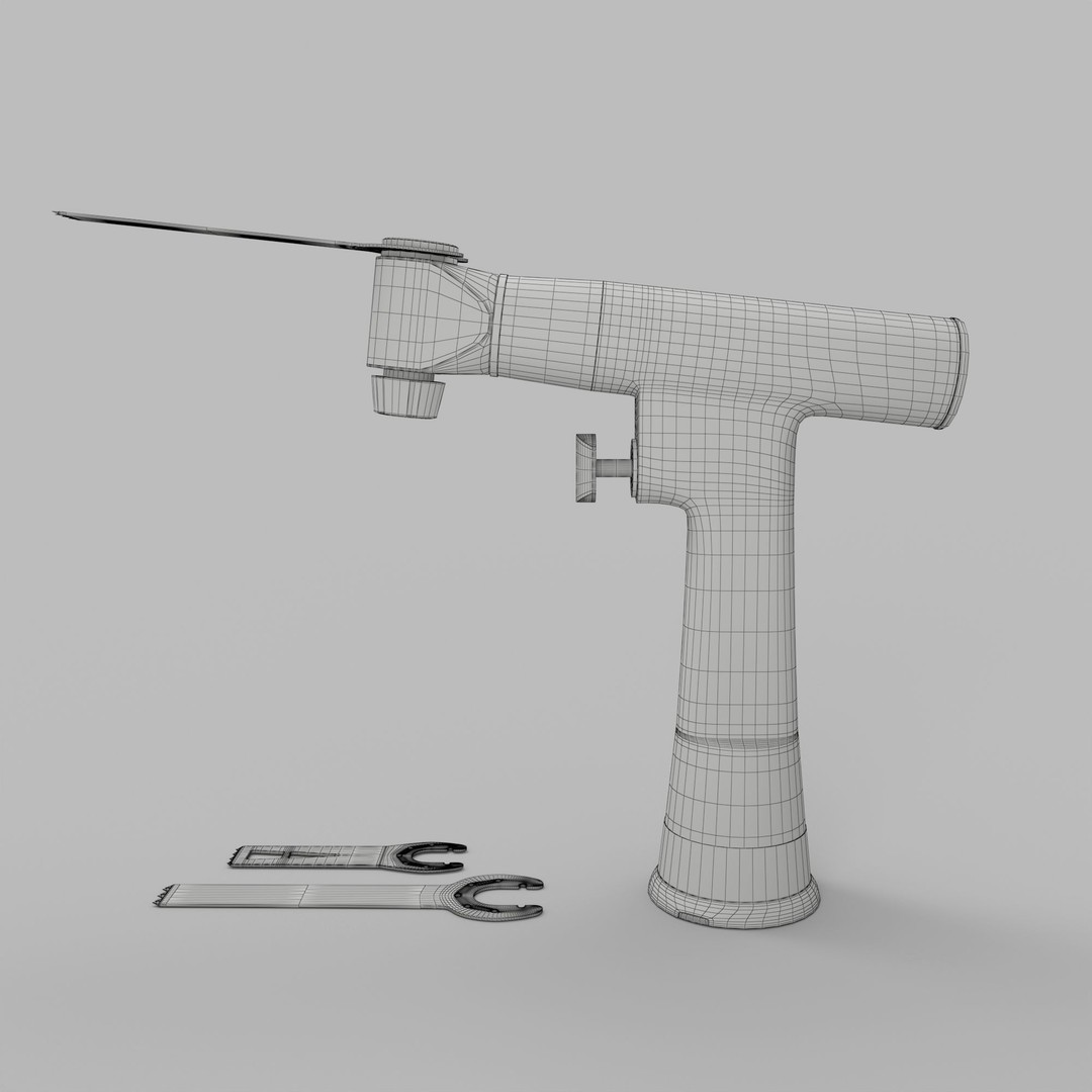 Surgical Drill 3D Model – Medical Device with PBR Textures, FBX, OBJ - View 18