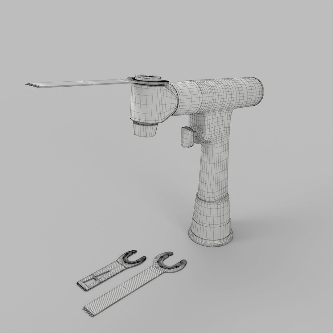 Surgical Drill 3D Model – Medical Device with PBR Textures, FBX, OBJ - View 19